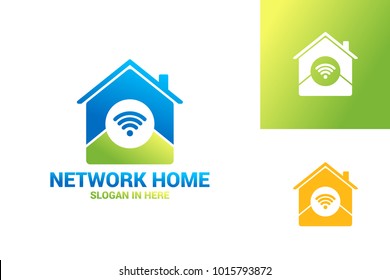 Network Home Logo Template Design Vector, Emblem, Design Concept, Creative Symbol, Icon