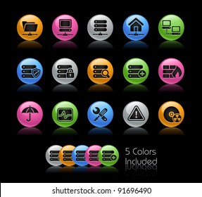 Network & Hosting Icons / The file Includes 5 color versions in different layers.