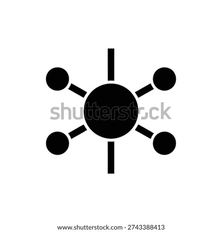 Network Hub Icon Connected Nodes System Symbol