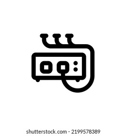 network hub vector icon. computer component icon outline style. perfect use for logo, presentation, website, and more. simple modern icon design line style