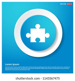 Network icon Abstract Blue Web Sticker Button -d vector icon