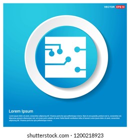 Network icon Abstract Blue Web Sticker Button - Free vector icon