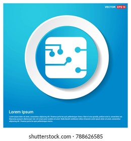 Network icon Abstract Blue Web Sticker Button