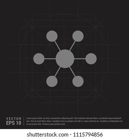 Network icon - Black Creative Background - Free vector icon