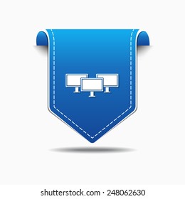 Network Icon blue Vector Icon Design