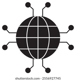 Network Icon, Building Reliable and Secure Network Infrastructures, Optimizing Connectivity Through Advanced Networking Solutions, Vector