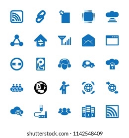 Network icon. collection of 25 network filled icons such as businessman, qround the globe, group, globe, cloud protection. editable network icons for web and mobile.
