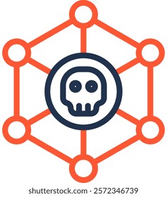 Network Icon Color Line Vector Illustration