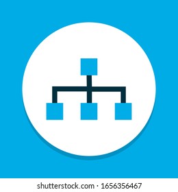 Network icon colored symbol. Premium quality isolated local area element in trendy style.