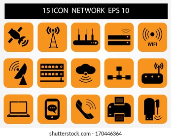 Network icon of computer web design and office,technology