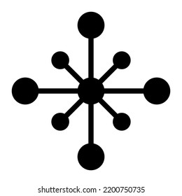 Icono de red conectar datos de círculo de tecnología de red concentrador digital