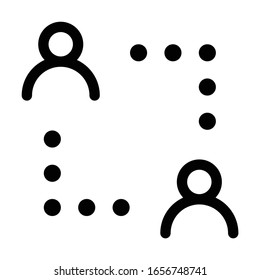 network icon connection internet people vector