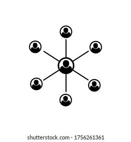 Network icon. Design template vector