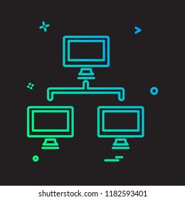 Network icon design vector