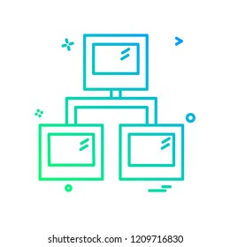Network icon design vector