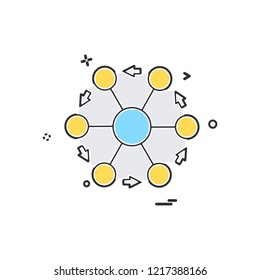 Network icon design vector