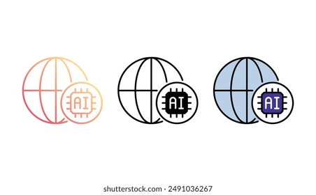 Network icon design with white background stock illustration