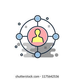 network icon. Element of business icon for mobile concept and web apps. Colored network icon can be used for web and mobile