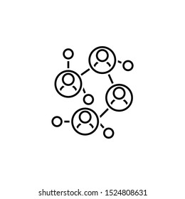 Network icon. Element of head hunting icon