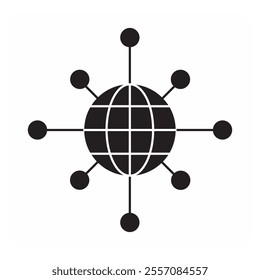 Network Icon, Enhancing Connectivity Through Advanced Network Solutions, Innovations in Network Design and Management, Vector