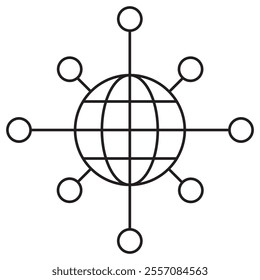Network Icon, Enhancing Connectivity Through Advanced Network Solutions, Innovations in Network Design and Management, Vector