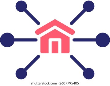 Network Icon Fill Vector Illustration