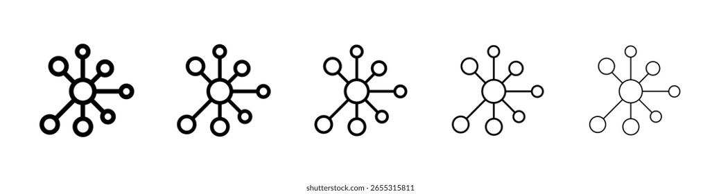 Ícone de rede preencheu o conceito de sinal plano para web design.