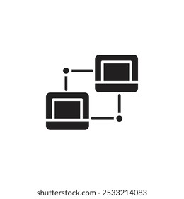 Network icon Flat line illustration