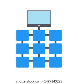 network icon in flat style isolated. Vector Symbol illustration