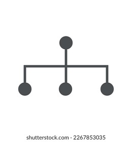 Network icon in flat style. Network vector illustration on white isolated background. Network business concept.