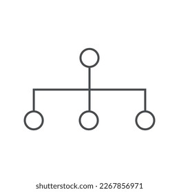 Network icon in flat style. Network vector illustration on white isolated background. Network business concept.