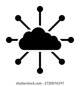Ilustración vectorial de diseño de glifo de icono de red
