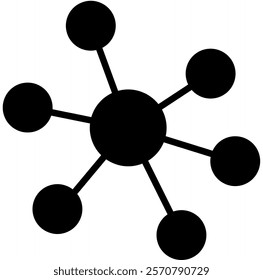 Network Icon Glyph Vector Illustration