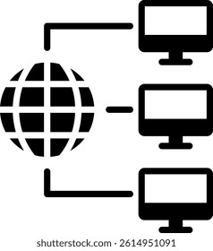 Network Icon Glyph Vector Illustration