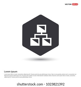 Network icon Hexa White Background icon template