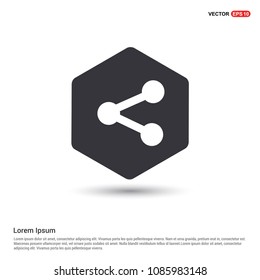 Network icon Hexa White Background icon template