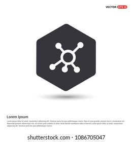 Network icon Hexa White Background icon template