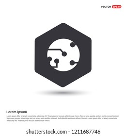 Network icon Hexa White Background icon template - Free vector icon