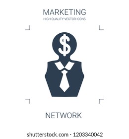 network icon. high quality filled network icon on white background. from marketing collection flat trendy vector network symbol. use for web and mobile