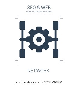 network icon. high quality filled network icon on white background. from seo web collection flat trendy vector network symbol. use for web and mobile