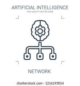 network icon. high quality line network icon on white background. from artificial intelligence collection flat trendy vector network symbol. use for web and mobile