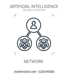 network icon. high quality line network icon on white background. from artificial intelligence collection flat trendy vector network symbol. use for web and mobile