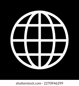 network icon isolated on black background, vector illustration