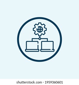 network icon isolated on white background from internet of things collection. network icon thin line outline linear network symbol for logo, web, app