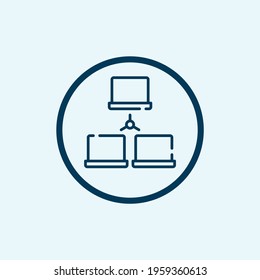 network icon isolated on white background from internet of things collection. network icon thin line outline linear network symbol for logo, web, app
