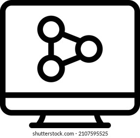 network Icon isolated on white background. Vector illustration. Eps10. Vector icon for website design and app