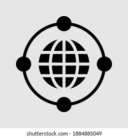 ilustración vectorial aislada de icono de red