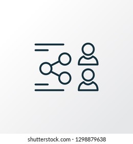 Network icon line symbol. Premium quality isolated community element in trendy style.