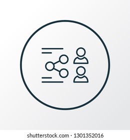 Network icon line symbol. Premium quality isolated community element in trendy style.