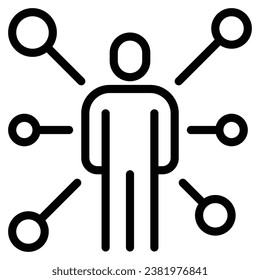 network  icon line symbol sign vector
